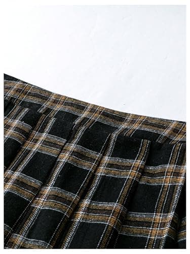 MakeMeChic Women's Plus Size Plaid High-Waisted Mini Skirt