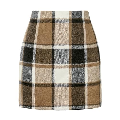 Plaid High Waist Pencil Skirt for Women: Fall/Winter Trend