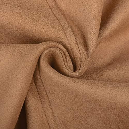Fuinloth Women's Faux Suede Button Closure A-Line High Waist Mini Skirt — Ginger