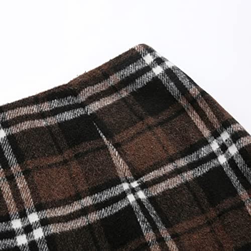 IDEALSANXUN Women's High Waist Plaid Bodycon Mini Skirt