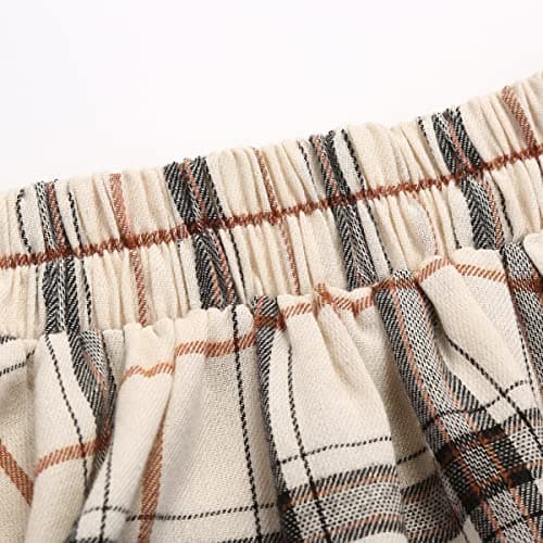 High Waist Aline Pleated Plaid Skirt for Women