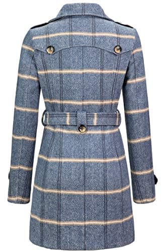 Women's Double Breasted Winter Trench Coat with Belt by Wantdo