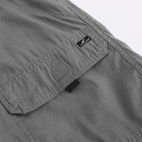 VAYAGER Men's Lightweight Cotton Cargo Shorts with Multiple Pockets