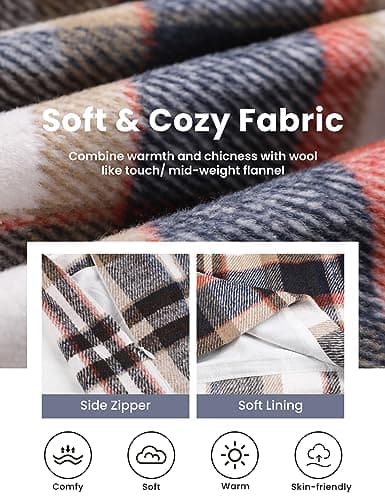 UANEO High Waisted Plaid Mini Skirt for Women