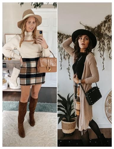 UANEO High Waisted Plaid Mini Skirt for Women