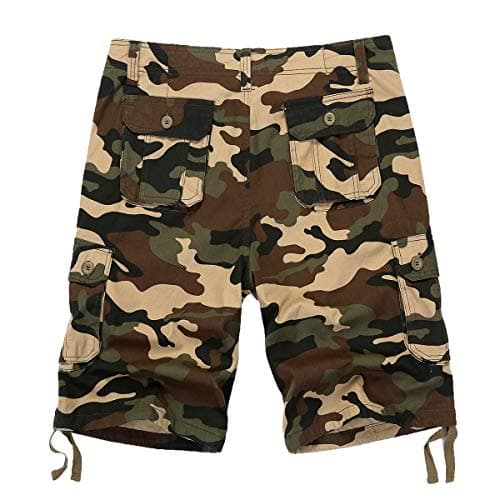 Military Camo Cargo Shorts for Men