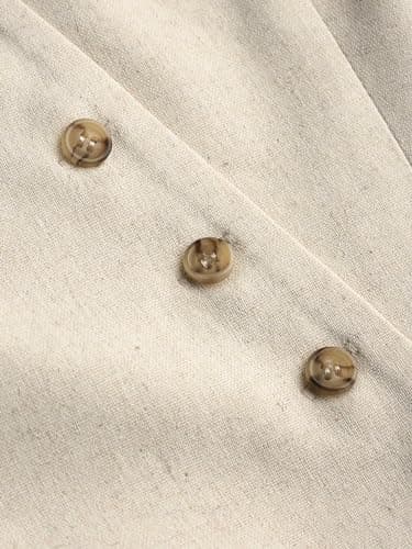 CIDER Women's Linen V-Neck Sleeveless Work Blazer Vest for Summer