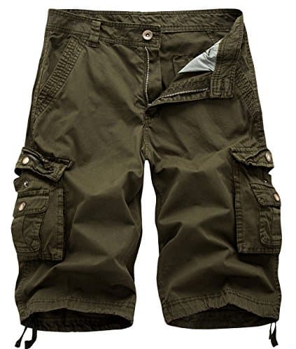 Men's Multi-Pocket Cargo Shorts — Army Green