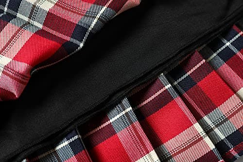 Women's Plaid Pleated Skirt Tartan Mini Skirts