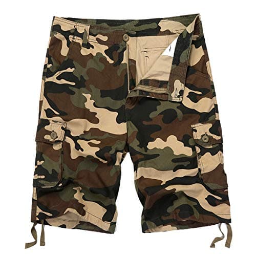 Military Camo Cargo Shorts for Men