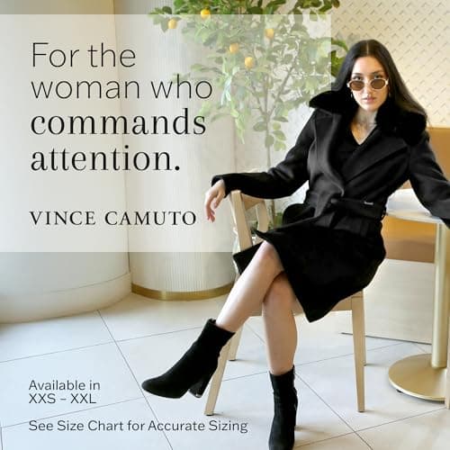 Vince Camuto Women's Warm Peacoat - Winter Dressy Trench Coat