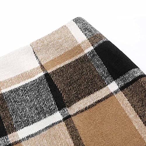 2024 Fall/Winter High Waist Wool Plaid Skirt for Women - Casual and Bodycon