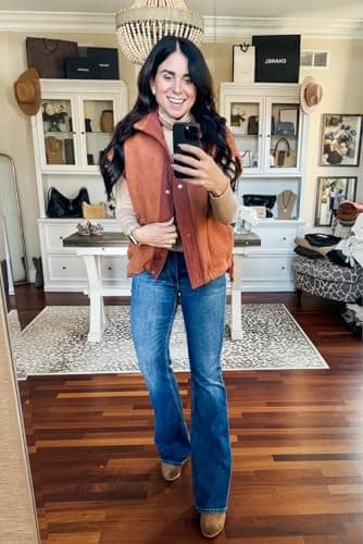Athlisan Womens Sherpa Jacket with Pockets Casual Fleece Vest