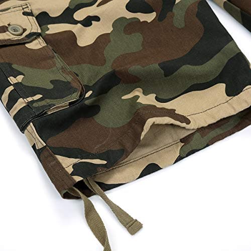 Military Camo Cargo Shorts for Men