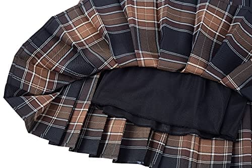 Urban CoCo Women's Plaid Pleated Mini Skirt