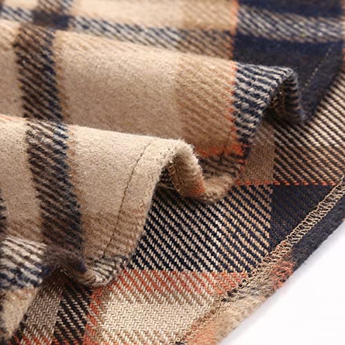 Women's Long Plaid Wool Skirt for Winter: High Waisted A-line Flare
