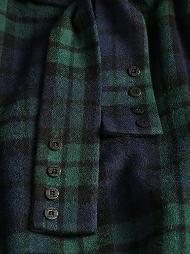 ZAFUL Women's Plaid A-Line Midi Skirt with Pockets