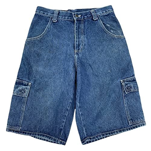 IDEALSANXUN Men's Baggy Casual Long Denim Jorts Shorts Loose Fit Trendy Styles