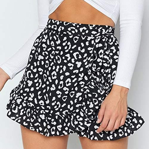 2024 Women's Mini Skirt in Ruffle A-Line Style — 1-black