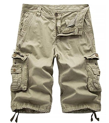 DONGD Men's Camo Cargo Shorts — Khaki