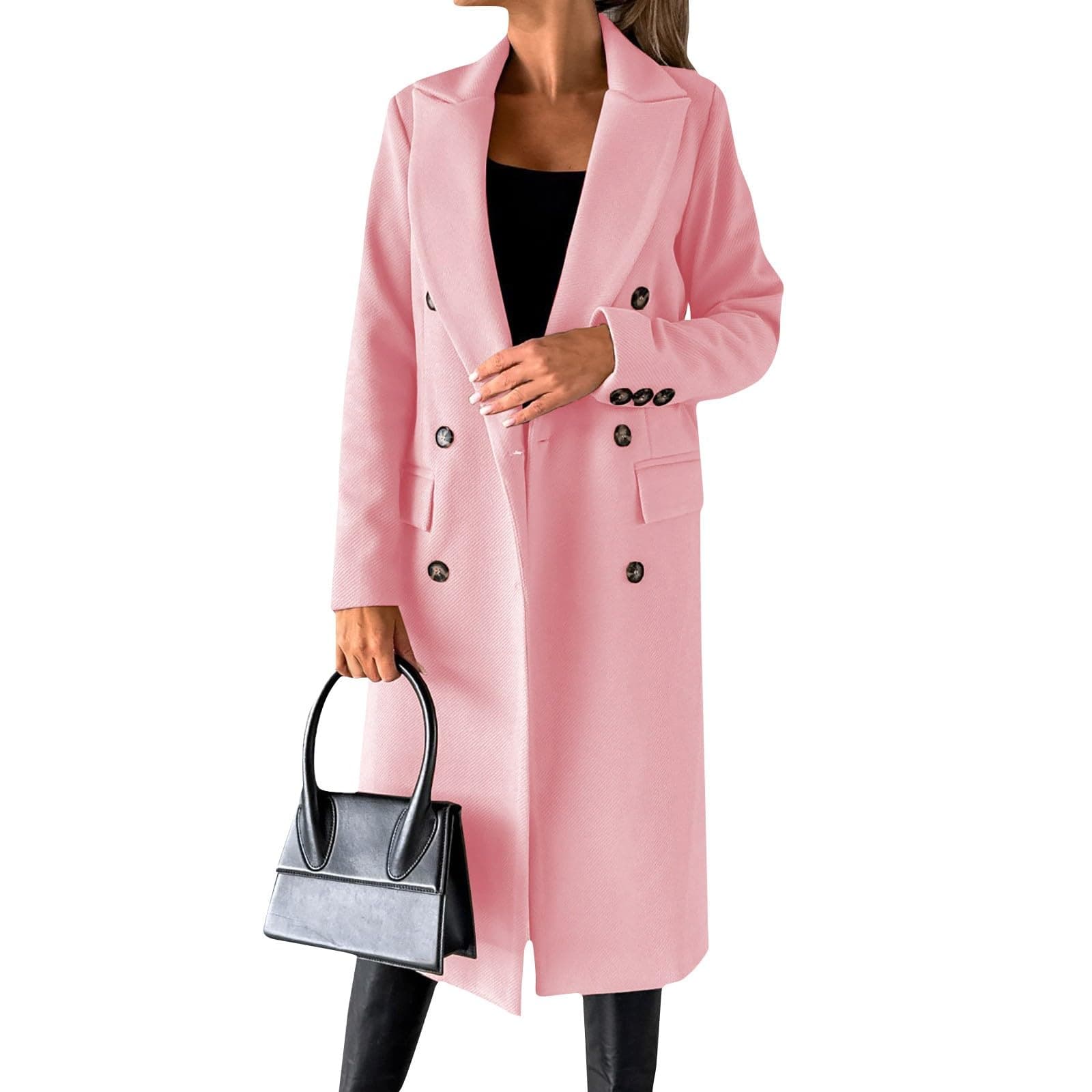 Beko Women's Slim Fit Windproof Trench Coat Wool Blend