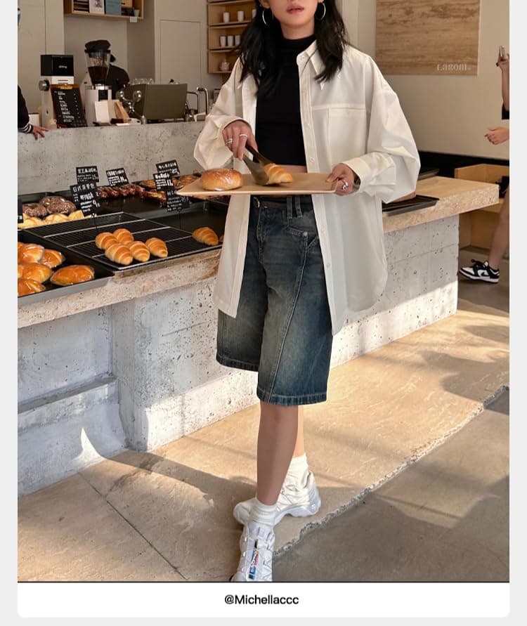 Women's Casual Y2k Jean Shorts with Pockets