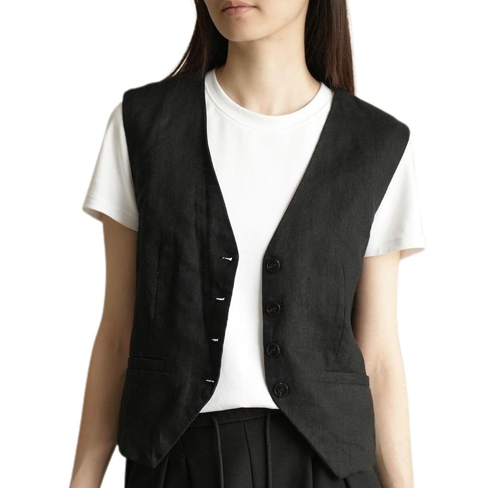 Xijadi Women's V-Neck Waistcoat Slim Fit Summer Blazer Vest