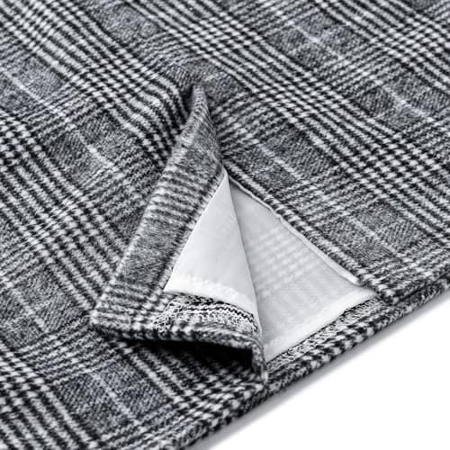 Womens High Waist Plaid Wool Bodycon Mini Skirt Slit