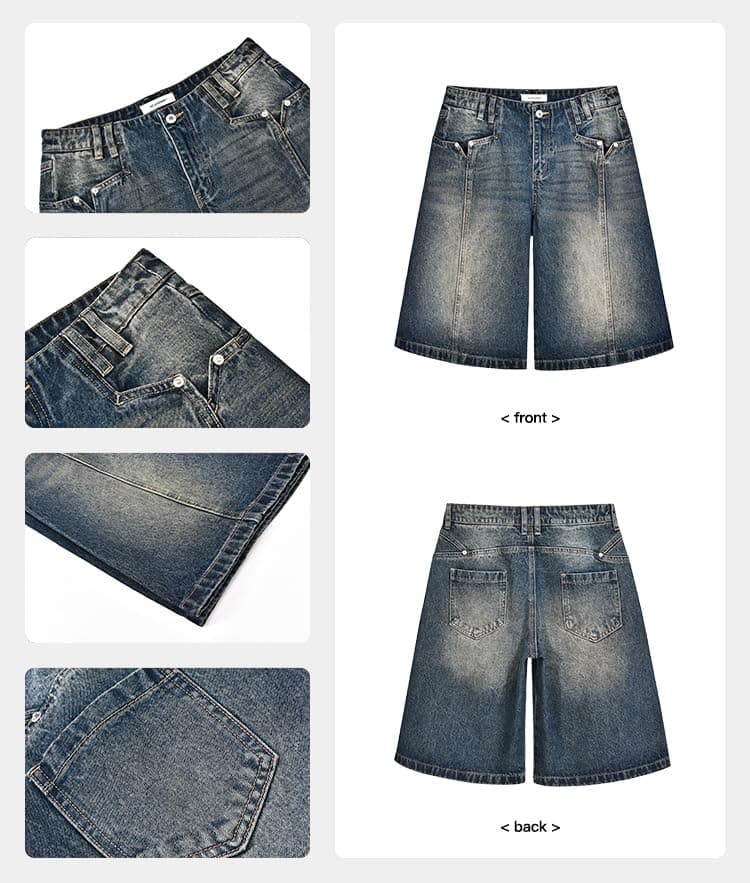 Women's Casual Y2k Jean Shorts with Pockets
