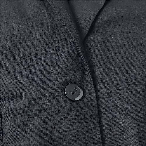 Zowzowkot Women's Lightweight Stretchy Linen Blazer Suit Summer Jackets with Pockets