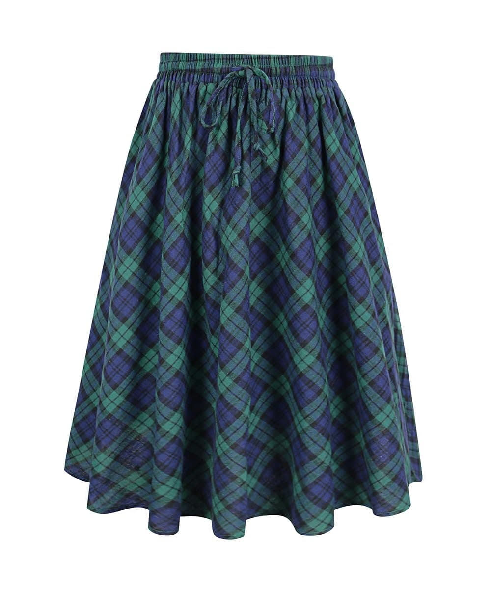 Carcos Plus Size High Waist Flowy A-Line Mini/Midi Skirt XL-5XL