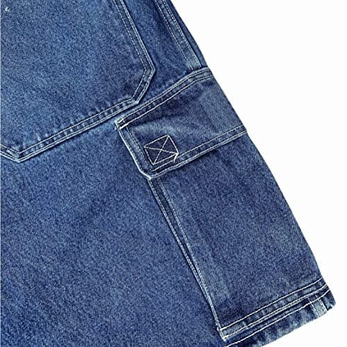 IDEALSANXUN Men's Baggy Casual Long Denim Jorts Shorts Loose Fit Trendy Styles