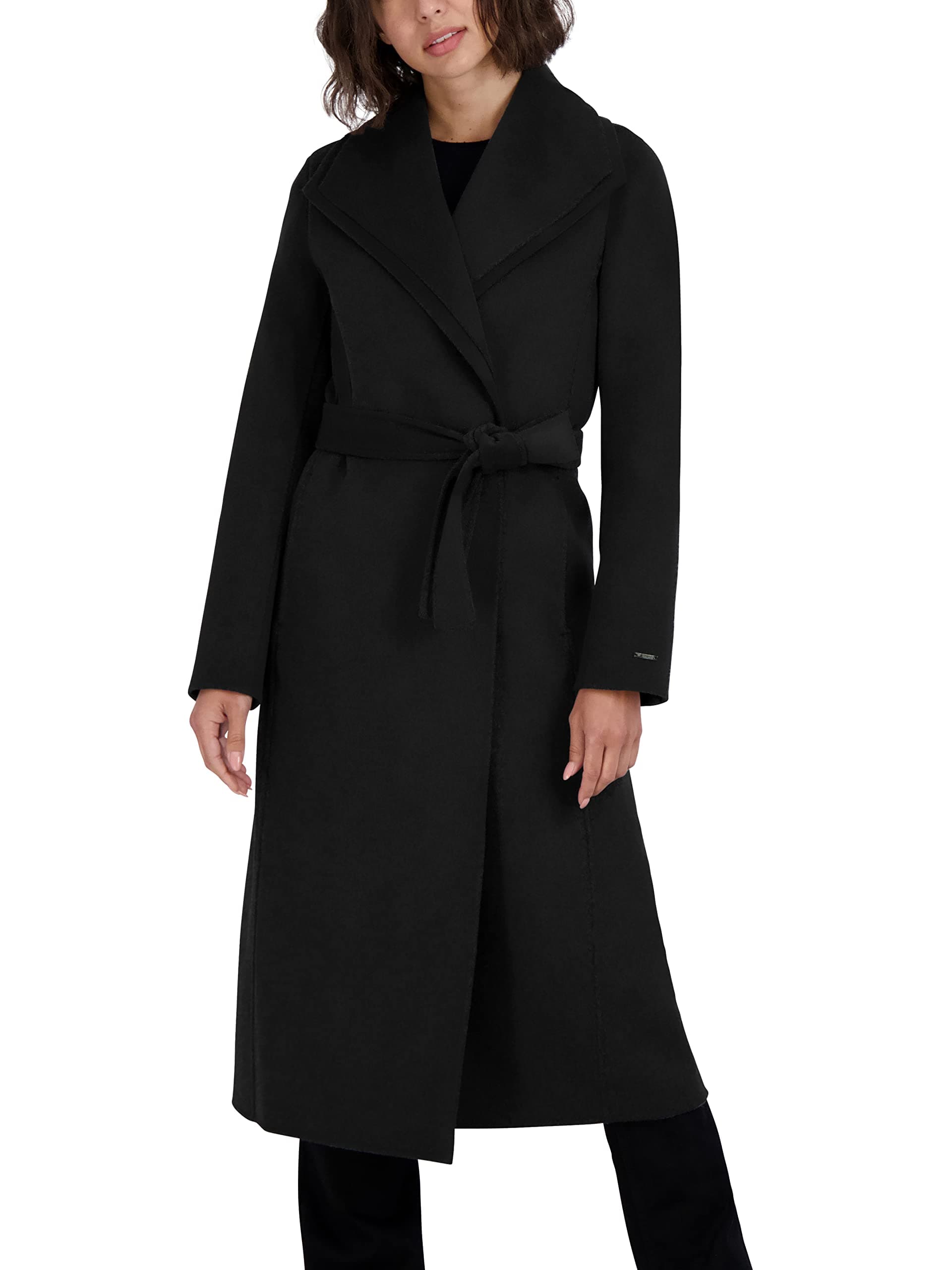 TAHARI Women's Wool Blend Double Face Winter Peacoat
