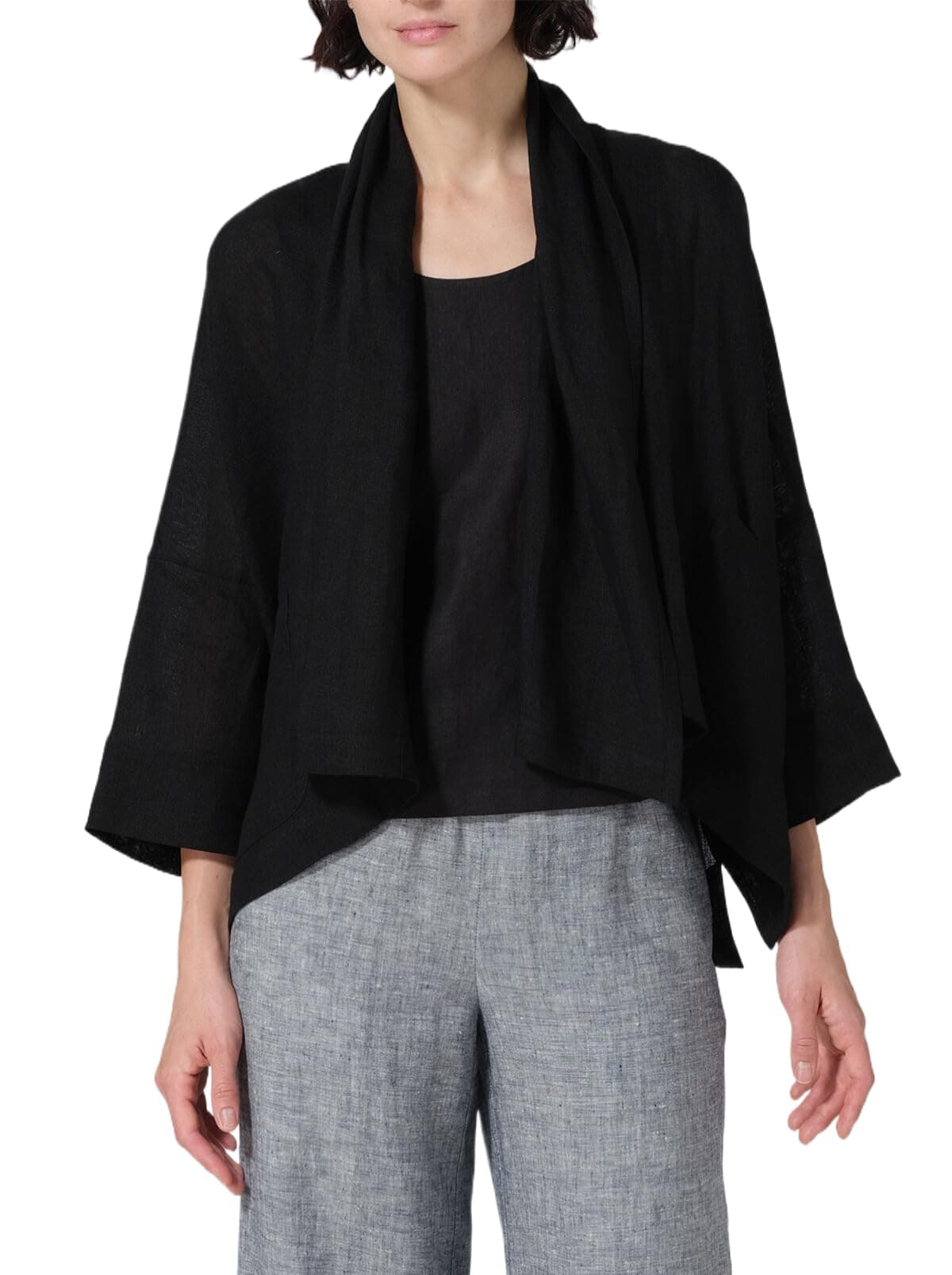 IDEALSANXUN Lightweight Linen Summer Cardigan Blazer Jackets for Women