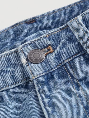 High Waisted Wide Leg Denim Shorts