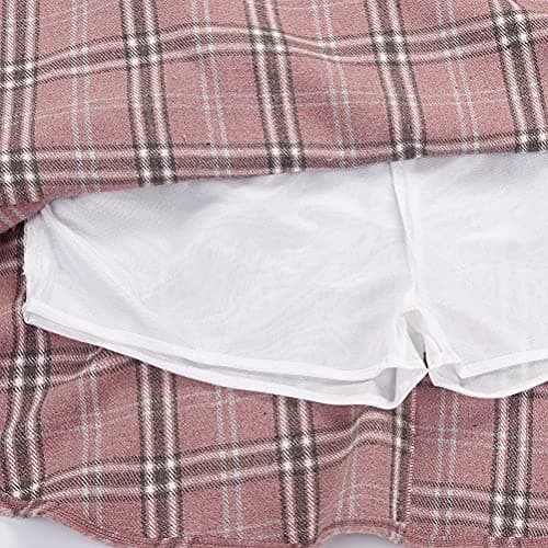 Wool Plaid Mini Gothic Skirts for Women
