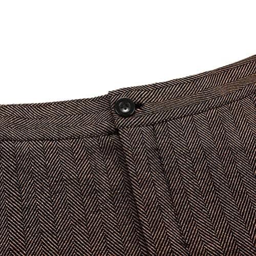 IDEALSANXUN Women's High Waist Vintage Pleated Wool Skirts for Fall and Winter