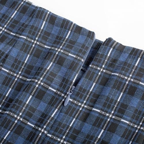 K Kate Womens Stretchy Plaid Knee-Length Bodycon Pencil Skirt