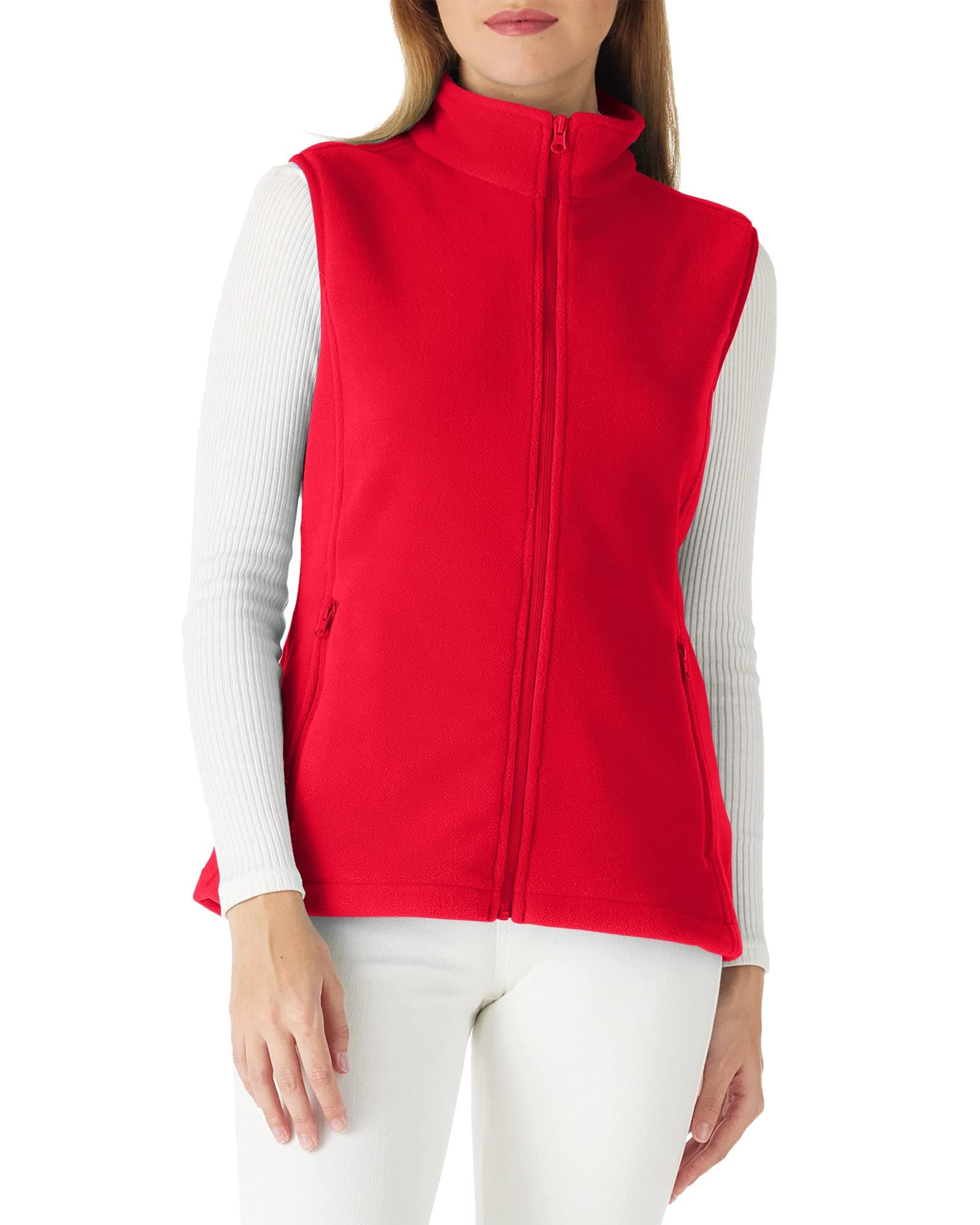 Outdoor Ventures Women's Polar Fleece_zip Vest with Pockets Warm Sleeveless Coat Vest