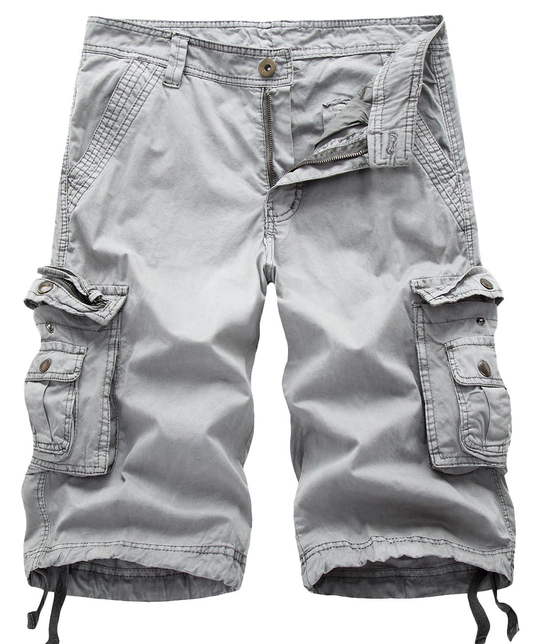 Chouyatou Men's Versatile Loose Fit Multi-Pocket Cargo Shorts