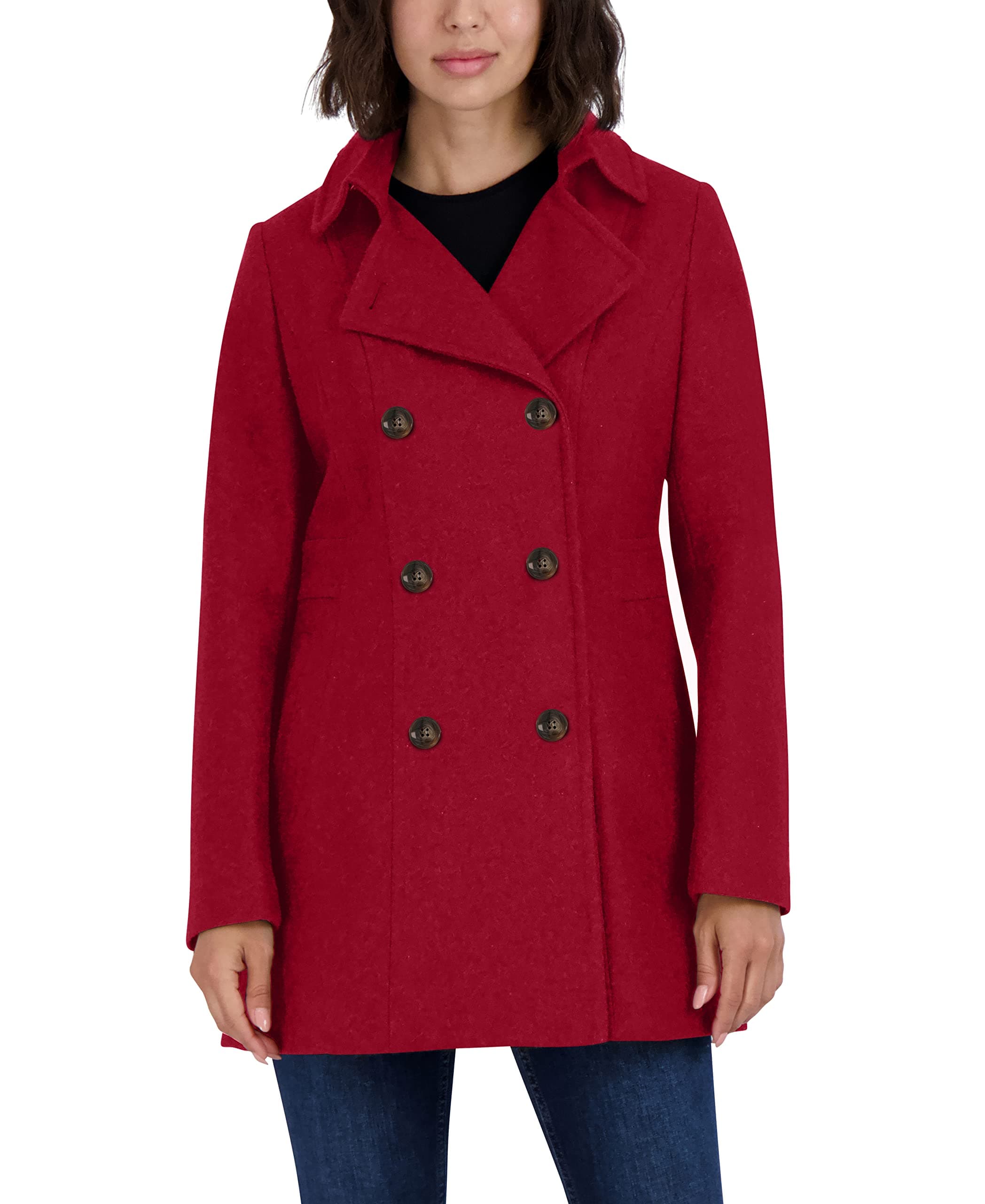 Nautica Women's Wool Blend Peacoat Winter Coat
