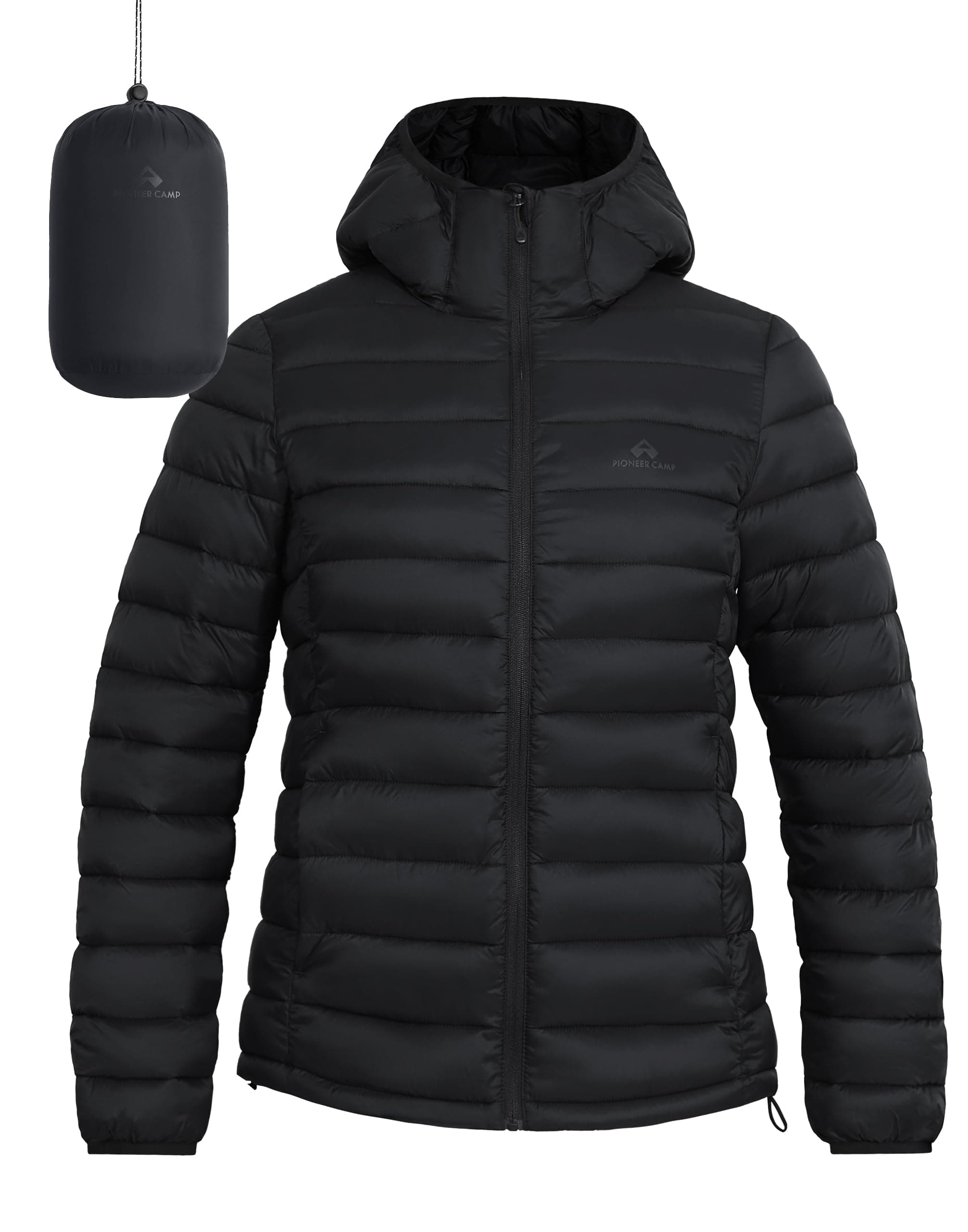 Women's Lightweight Water-Repellent Puffer Jacket with Hood for Pioneer Camp