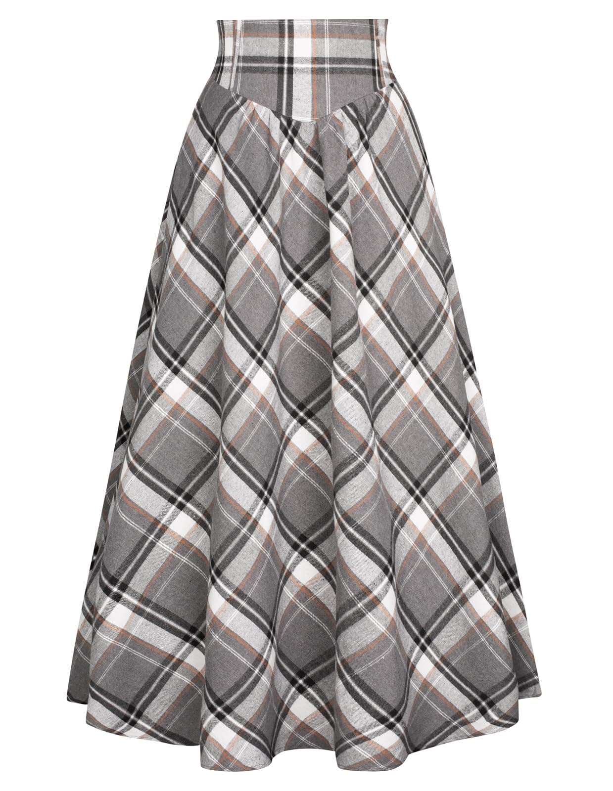 Victorian Plaid Maxi Skirt for Women
