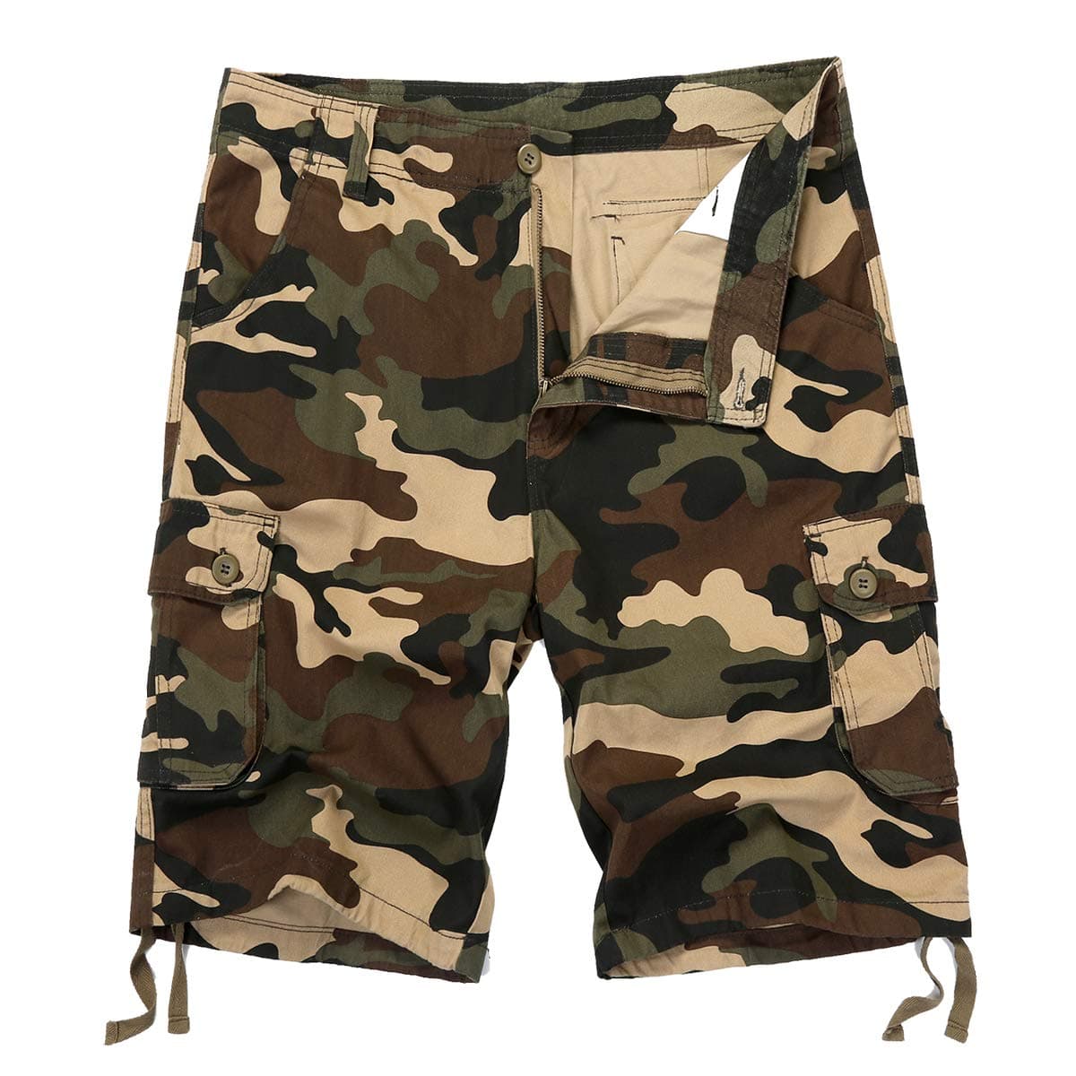 Military Camo Cargo Shorts for Men