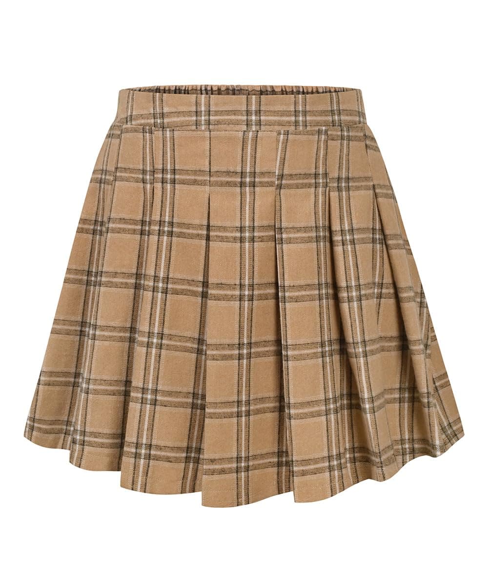 RITERA Plus Size Flared Casual Mini Skater Skirt/Pleated Plaid XL-5XL