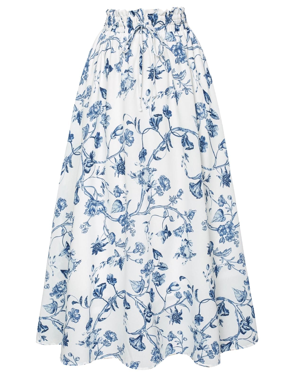 Scarlet Victorian Maxi Skirts for Women Summer Floral Pockets