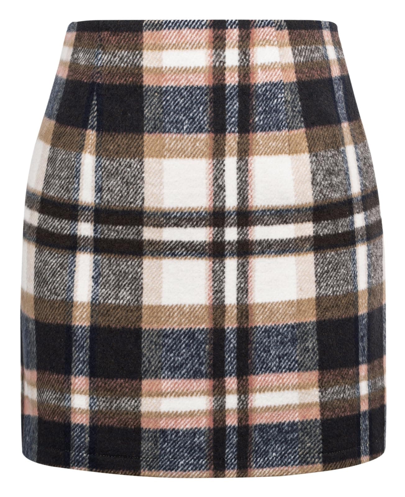 Kate Kasin 2025 High Waisted Plaid Stretch Casual Mini Skirt