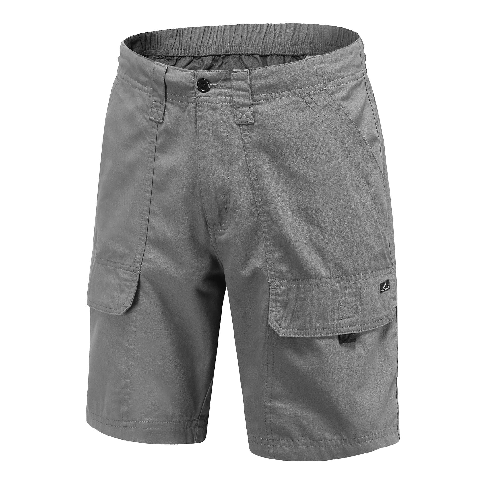 VAYAGER Men's Lightweight Cotton Cargo Shorts with Multiple Pockets
