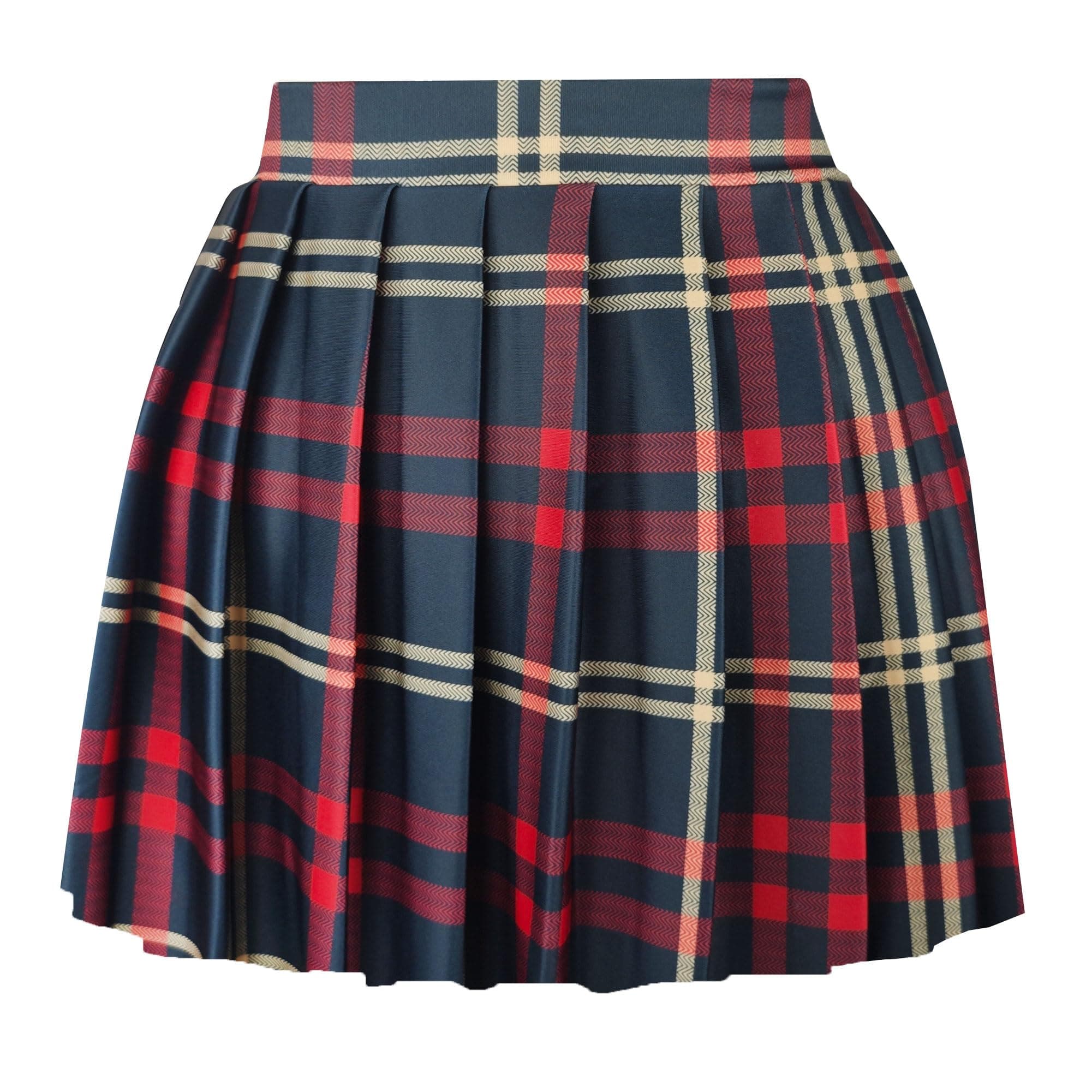 COOUFE Women's Sexy Pleated Mini Skater A-line Skirt