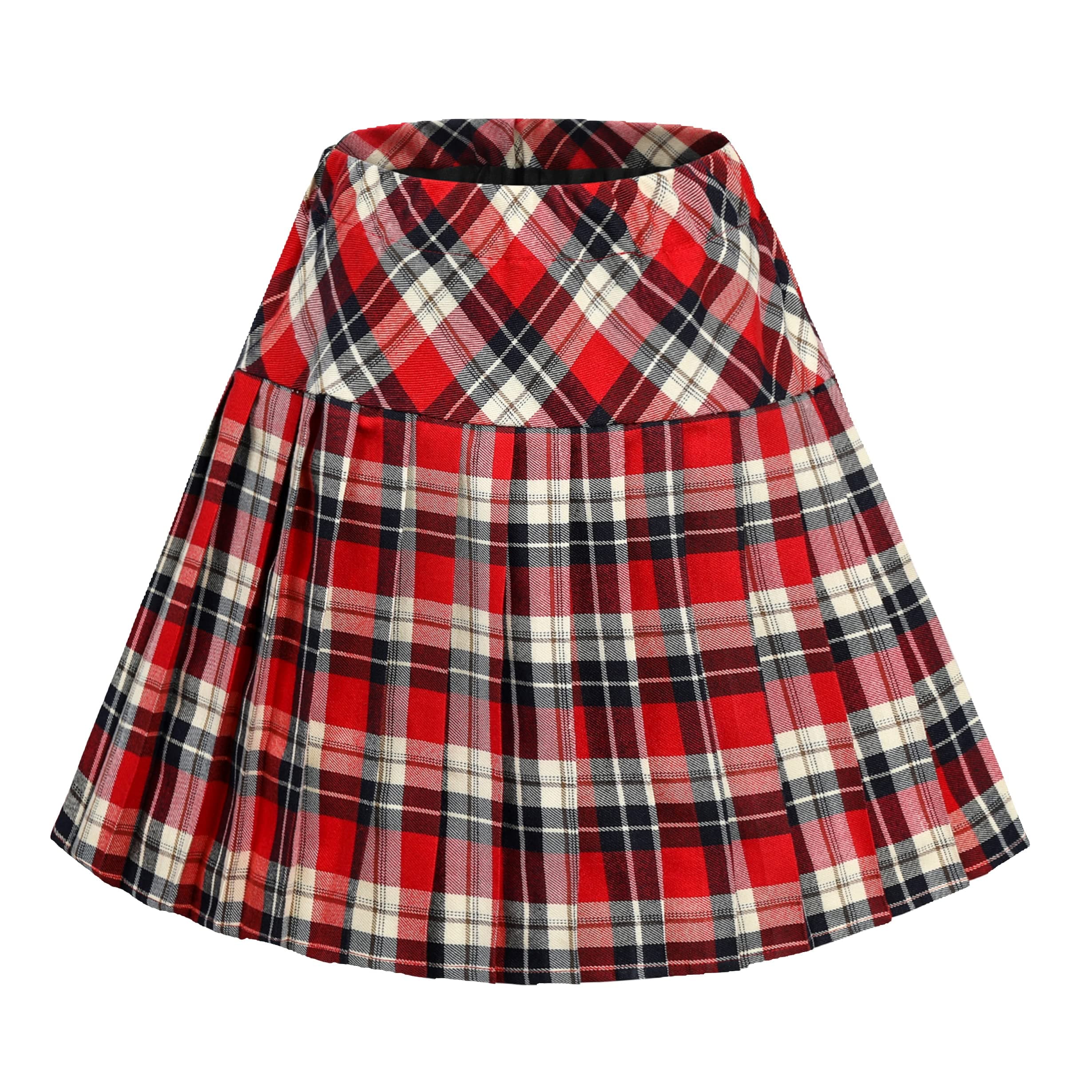 Women's Plaid Pleated Skirt Tartan Mini Skirts